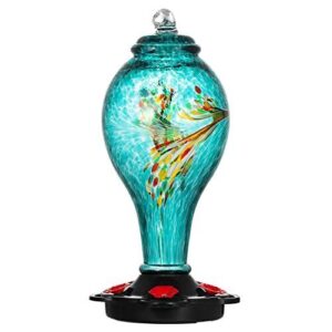 LUJII Hummingbird Feeder, Hand Blown B07VFHXHX5