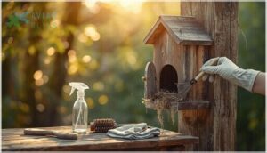 maintaining and cleaning handmade birdhouses