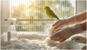 maintaining bedding hygiene and bird health