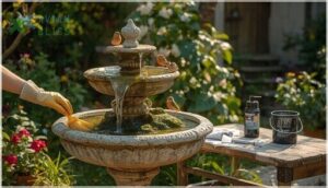 maintenance tips for waterfall bird baths