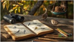 making notes and sketches for accurate id