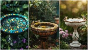 mosaic, rustic, and hand-decorated options