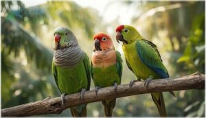most common parrot and parakeet species