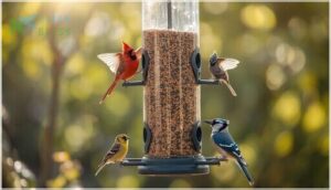 multiple feeding ports and perches multiple feeding ports and perches