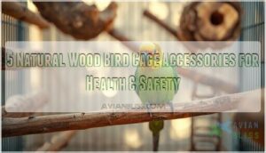 natural wood bird cage accessories