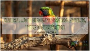 natural wood bird cage perches