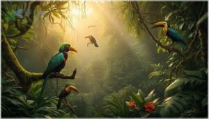 notable forest bird species worldwide