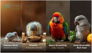 nutritional needs across bird life stages