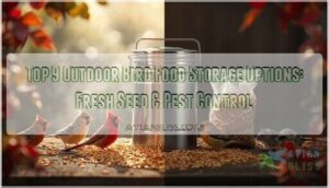 outdoor bird food storage options