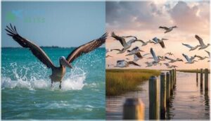 pelicans (brown pelican, american white pelican)
