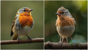 physical changes (weight loss, pale feathers)