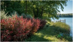 planting shrubs and tall vegetation