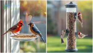 platform vs. tube feeders platform vs. tube feeders