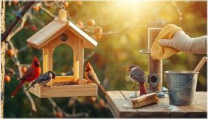 preventing mold and disease in bird feeders