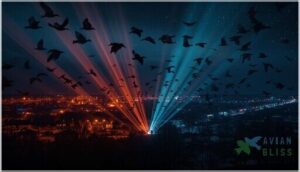 reducing light pollution during migration