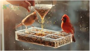 refilling seeds and nectar efficiently