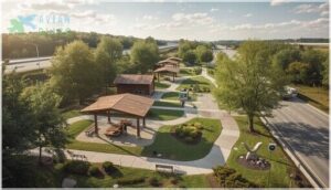 rest areas, architecture, and amenities