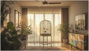 safe cage placement and room setup