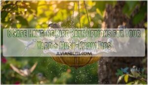 safe hanging bird bath options