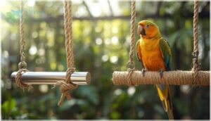 safe metal and rope perch options