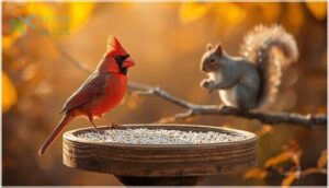 safflower seeds for cardinals and squirrel deterrence