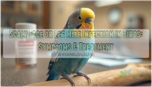 scaly face or leg mite infection in birds