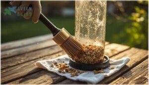 scrape off loose debris