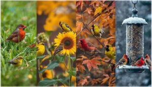seasonal backyard birds in maine