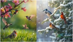 seasonal bird activity and migration