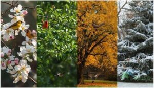 seasonal birds in indiana backyards