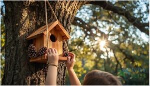 setting up outdoor birdhouses safely