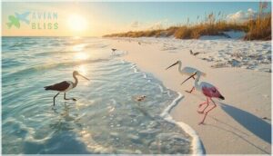 shorebirds and waders: beachfront residents