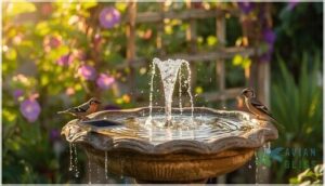 solar and fountain bird bath options