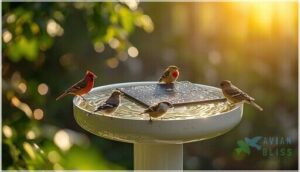 solar-powered bird bath heaters