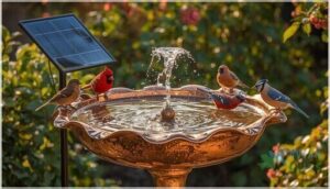 solar-powered copper bird baths solar-powered copper bird baths
