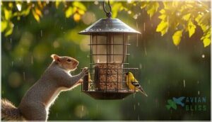 squirrel-proof and weatherproof feeders