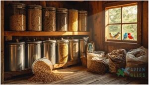 storing bird seed and feeding on a budget