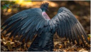 tail feathers and wing structure