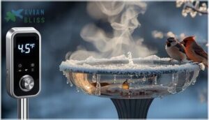 thermostat and timer controls