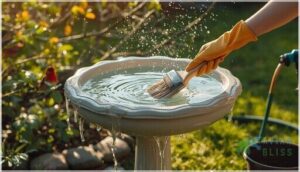 tips for maintaining large bird baths