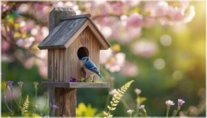 traditional wooden birdhouses