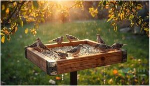 tray and platform feeders for ground feeders