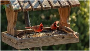 tray and platform feeders – ground-feeding birds
