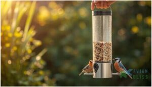 tube feeders with slide-out bases tube feeders with slide-out bases