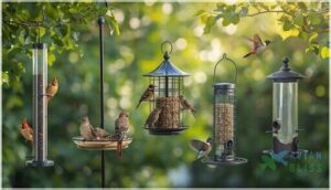 types of bird feeders for different species