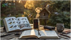 using field guides and bird apps