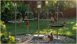 using poles, hangers, and baffles