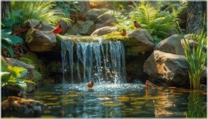 waterfalls and trickling features