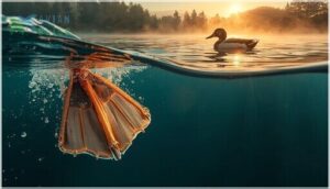 webbed feet and aquatic adaptations