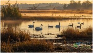 wetlands and marshes for waterfowl